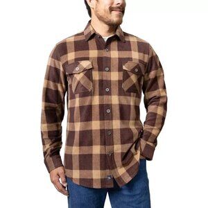 NEW Freedom Foundry Men's 3XL Grizzly Flex Plaid Fleece Button up Shirt